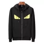 sweater homme fendi oversize black yellow eye hoodie